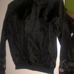 Floral Embroidered Bomber. Pair with your favorite pair of jeans or shorts.